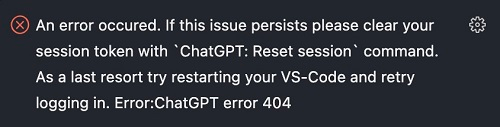 Message d'erreur 404 sur ChatGPT